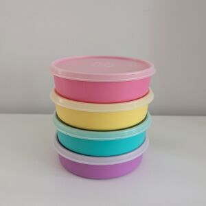 Vintage 90s Tupperware Set of 4 Containers